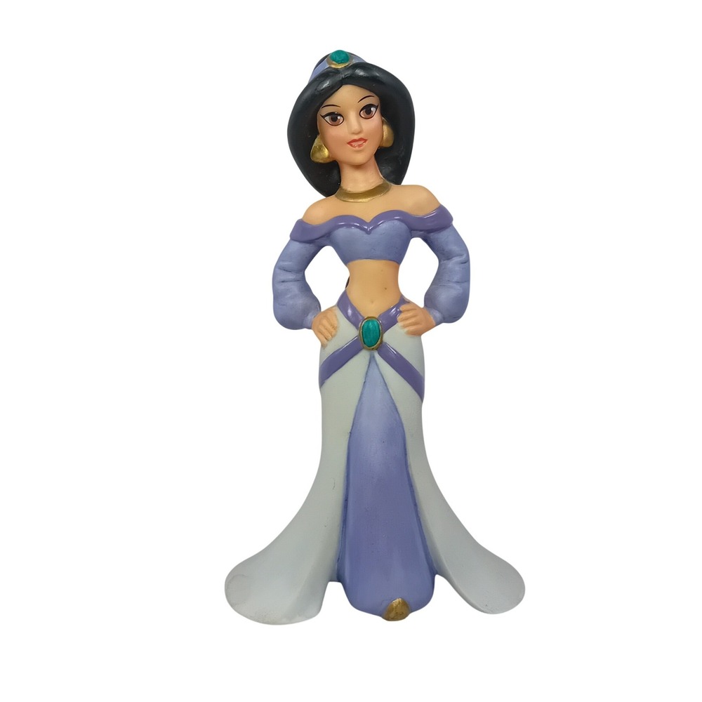 90s Vintage Disney Princess Aladdin Jasmine Porcelain Figurine Hand Painted READ